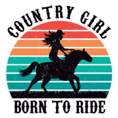 Country Girl Born To Ride Sticker
