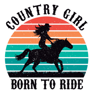 Country Girl Born To Ride Sticker