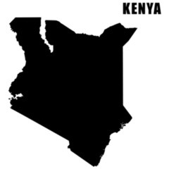 Country Map Of Kenya Sticker