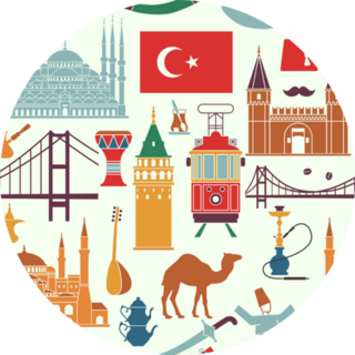 Country Of Turkey Traditional Symbols Sticker