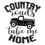 Country Roads Take Me Home Farm Sticker
