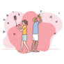 Couple Are Killing Mosquitoes Sticker