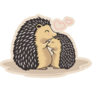 Couple Hedgehogs Sticker 