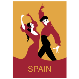 Couple Of Flamenco Dancers Of Spain Sticker