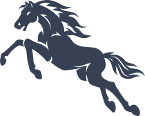 Courageous Horse Jumping Sticker