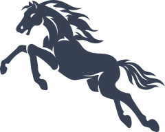 Courageous Horse Jumping Sticker