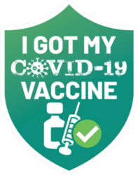 Covid-19 Vaccine Shield Sticker