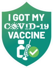 Covid-19 Vaccine Shield Sticker