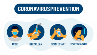 Covid Prevention Information Sticker