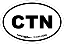 Covington, Kentucky Oval Stickers