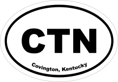 Covington, Kentucky Oval Stickers