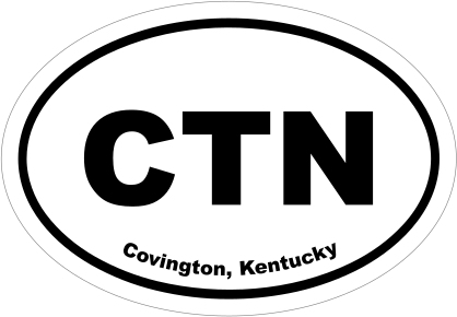 Covington, Kentucky Oval Stickers