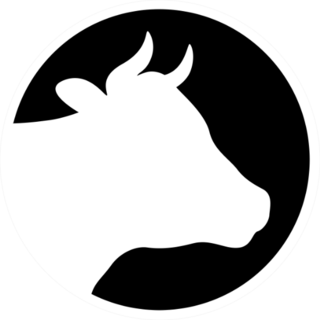 Cow Head Graphic Icon Sticker
