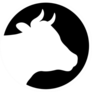 Cow Head Graphic Icon Sticker