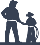 Cowboy And Son Sticker