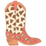 Cowboy Boot Cow Print Sticker