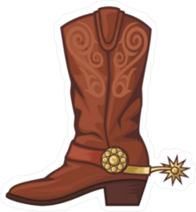 Cowboy Boot Sticker