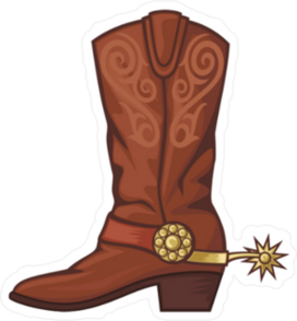 Cowboy Boot Sticker