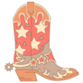 Cowboy Boot Western Stars Sticker