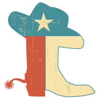 Cowboy Boots And Hat Texas Flag Sticker