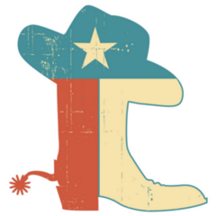 Cowboy Boots And Hat Texas Flag Sticker