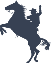 Cowboy & Bucking Horse Sticker