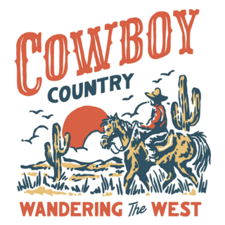Cowboy Country Wandering West Sticker 