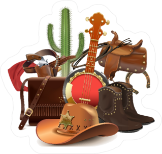 Cowboy Gear Sticker