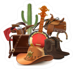 Cowboy Gear Sticker