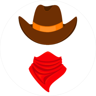 Cowboy Hat and Bandana Sticker