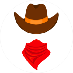 Cowboy Hat and Bandana Sticker