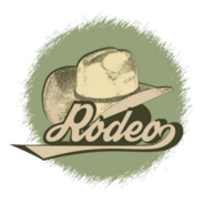 Cowboy Hat And Rodeo Lettering Sticker