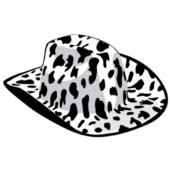 Cowboy Hat Cow Pattern Sticker