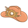 Cowboy Hat With Yellow Sunflowers Sticker
