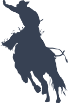 Cowboy Having Fun Riding A Horse Sticker