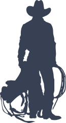 Cowboy Holding A Saddle And Rope Sticker