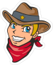Cowboy Junior Sheriff Mascot Sticker