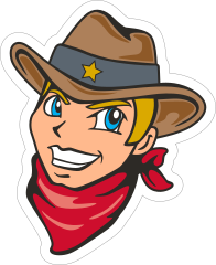Cowboy Junior Sheriff Mascot Sticker