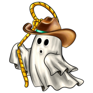 Cowboy Lasso Ghost Sticker