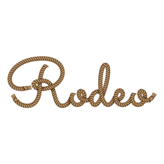 Cowboy Lettering Rodeo Rope Sticker