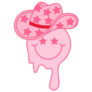 Cowboy Melting Smile Pink Sticker