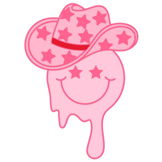 Cowboy Melting Smile Pink Sticker