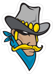 Cowboy Outlaw Mascot Sticker