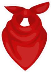 Cowboy Red Bandana Sticker