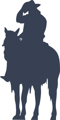 Cowboy Resting On A Horse Sticker