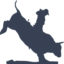 Cowboy Riding A Bucking Bull Sticker