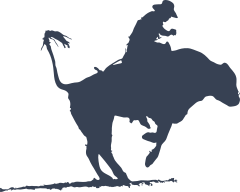 Cowboy Riding A Bull Sticker