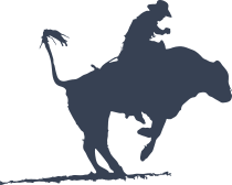 Cowboy Riding A Bull Sticker