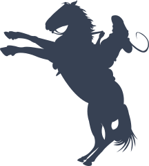 Cowboy Riding A Crazy Horse Sticker