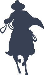 Cowboy Riding A Galloping Horse Sticker